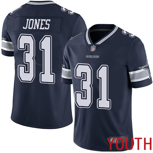 Youth Dallas Cowboys Limited Navy Blue Byron Jones Home #31 Vapor Untouchable NFL Jersey->youth nfl jersey->Youth Jersey